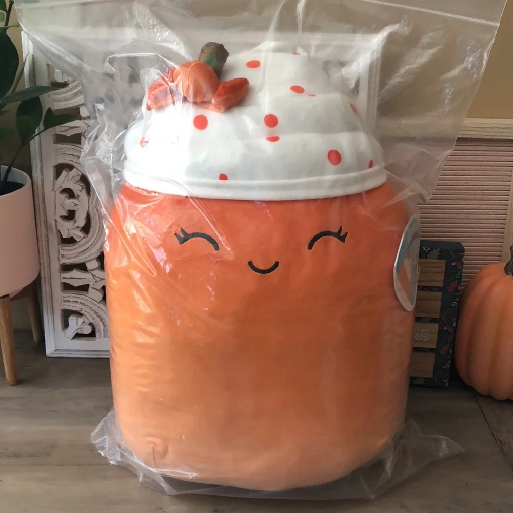 Squishmallows Official Kelly Toy Kendla The Pumpkin Spice Latte Ultrasoft Plush